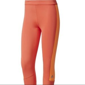 Adidas Orange Capri for Tennis/Yoga/Biking/Workout